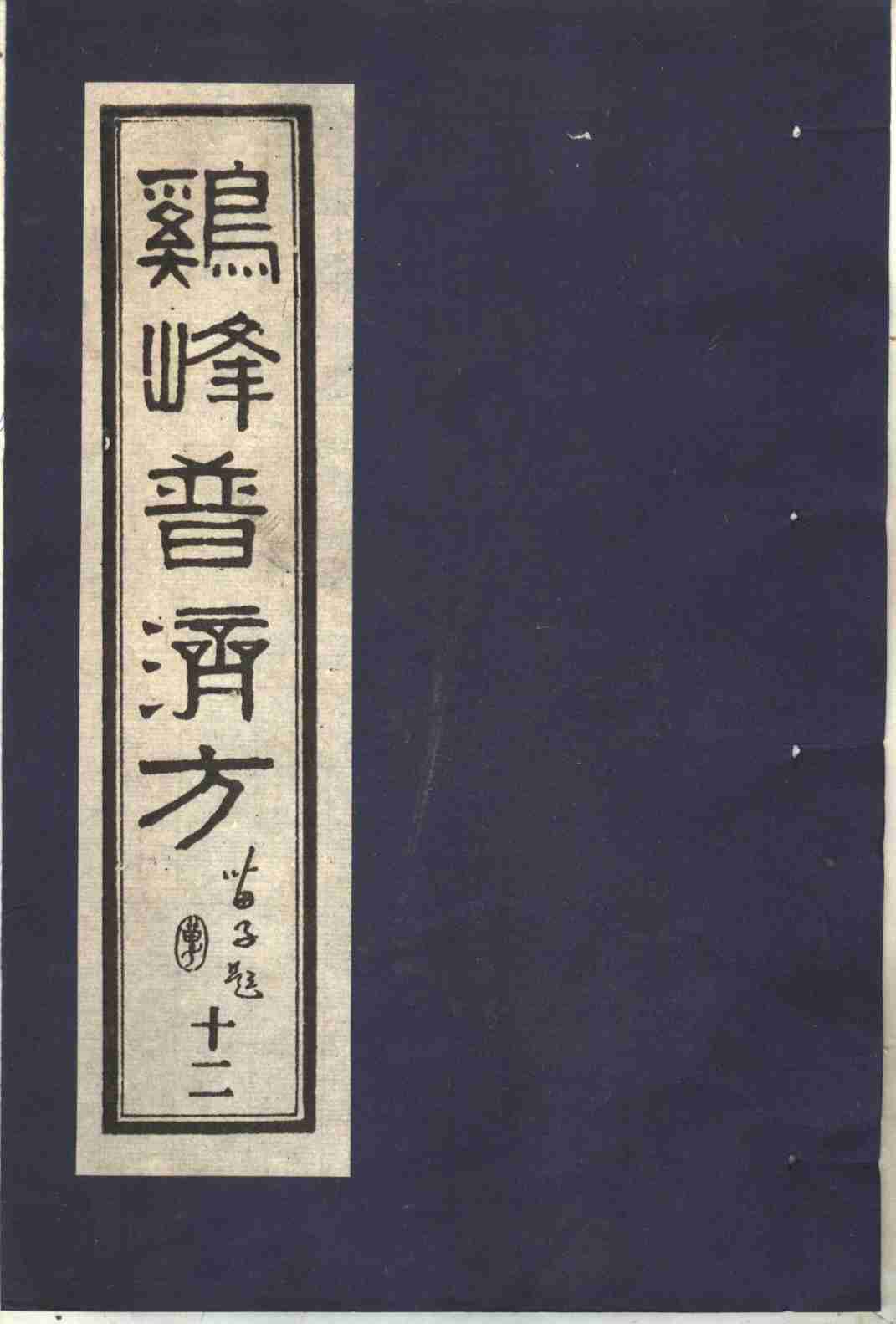 鸡峰普济方  12